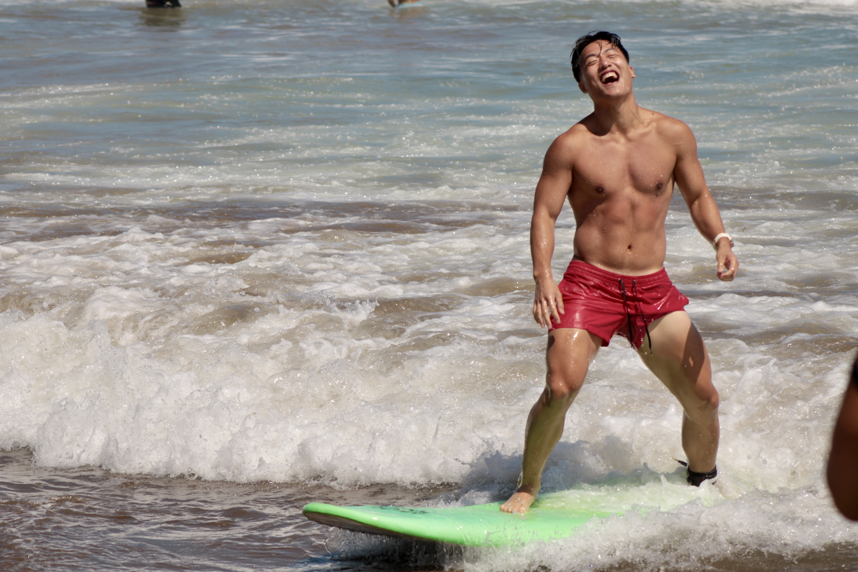 Silhouettes on beach
